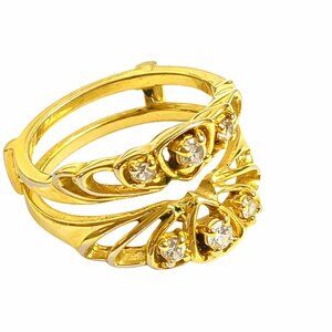 Vintage Size 6 Gold-Tone Ring – 10K Plate Tested, CZ Accent